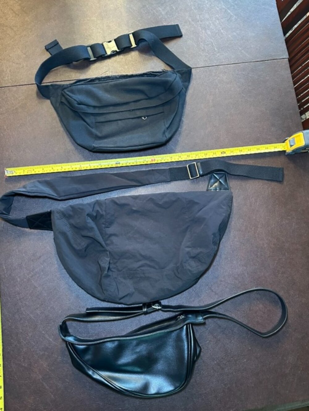 Bundle of 3 Black Belt/Fanny/Sling Bags